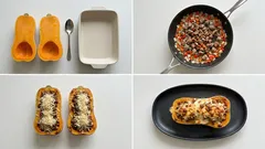 Zapallo anco relleno al horno con carne y queso: cena fácil y bien casera